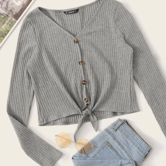 Long sleeve crop top - Picture 1 of 3